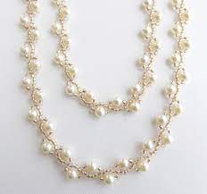Pearl Rope Necklace Seed Bead Choker Handmade Pearl Necklace Long Pearl Necklaces Beaded Jewelry