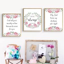 In the bible oleander is called a rose. Bible Verses Canvas Painting Christian Inspirational Quotes Posters And Prints Watercolor Flowers Wall Art Pictures Home Decor Painting Calligraphy Aliexpress