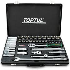 TOPTUL UKRAINE | Набор инструмента 1/2" комбинированный (короткие+длинные  головки) TOPTUL GCAD4102. Цена, обзор, описание.