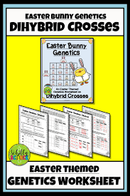 Spring Dihybrid Cross Worksheet Easter Bunny Genetics Punnett Squares Dihybrid Cross Worksheet Dihybrid Cross Middle School Science Resources