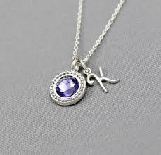 Birthstone Gifts For Mom Personalized Birthstone Necklace For Mom Custom Initial Etsy In 2020 Custom Initial Jewelry Initial Jewelry Birthstone Necklace