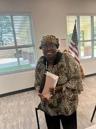 Franklinton Senior center. Mrs Edith Ford did a bible lesson coming from  Matthew 18:15.