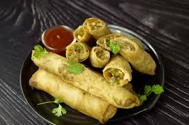 These rolls are a terrific way to use up barbecue salmon or chicken. Veg Spring Rolls Chef Kunal Kapur