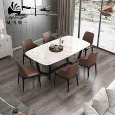 With clean lines and a rustic finish, this dining table is the perfect anchor for your dining room. China 2 1m Italian Carrara Marble Wooden Dining Table Accepted Customized China Living Room Furniture Hotel Furniture