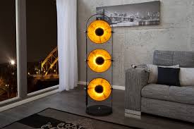 Stehlampe 130cm Retro Aussergewohnlich Schwarz Gold Wohnzimmer Ebay