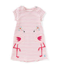 Dillards Joules Little Girls 16 Kaye Flamingo Striped Dress Girls Printed Dress Girls Dresses Summer Baby Girl Party Dresses
