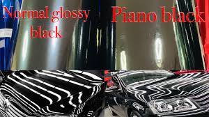 Vinyl wrap vs automotive paint? Piano Black Vs Normal Glossy Black Vinyl Wrap Stickers Youtube