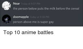 And i also list some new anime series in 2020. Nea The Person Below Puts The Milk Before The Cereal Doomappl Person Above Me Is Super Gay R Today At 937 Pm E Today At 938 Pm Anime Meme On Astrologymemes Com