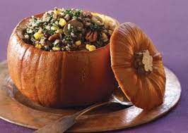 Wild Rice Stuffed Pumpkin Recipe Recipe Pumpkin Recipes Recipes Pumpkin