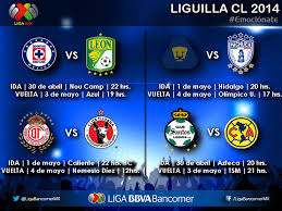 La liga mx presentó los horarios de los cuartos de final de liguilla del torneo de clausura guardianes 2021 en busca del nuevo campeón. Listos Los Horarios De Liguilla Del Clausura 2014 De La Liga Mx Campeche Com Mx