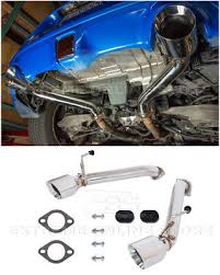 Shops upcharge the costs of anything they sell. For 09 Up Nissan 370z Z34 Muffler Delete Axle Back 4 5 Inch Dual Tips Exhaust Ebay