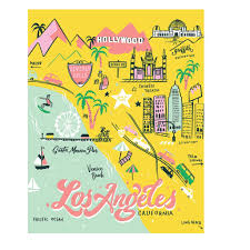 Exclusively In The Oh Joy Shop Show Some Love For La And Bring A Little Adventure Into Any Los Angeles Map Los Angeles Map Illustration Los Angeles Poster