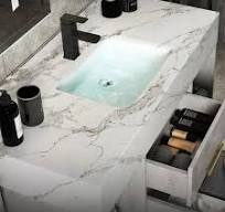 TMZ OEM/ODM Quartzo preço de fábrica 5092 Ferrari quartzo artificial pedra  quartzo branco bancada com veias cinzentas para topos