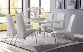 Finance from £23.92 a month. High Gloss White Dining Table Sets Off 50