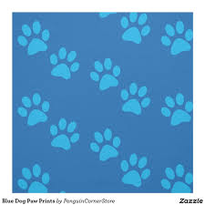 Blue Dog Paw Prints Fabric In 2020 Printing On Fabric Dog Paw Print Paw Print