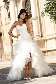 Traditionell ist das brautkleid weiß. Chic Brautkleid Vorne Kurz Hinten Lang M Schleppe Ruschenrock Perlen Weiss Ivory Ebay