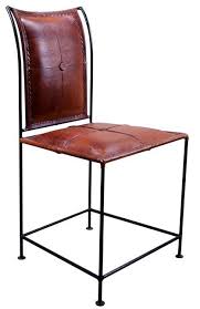 Iron And Leather Chair Rustic Dining Furniture Contemporary Dining Furniture Furniture Design Chair