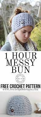Free Messy Bun Ponytail Hat Crochet Pattern Easy Crochet Crochet Bun Hat Ponytail Hat Crochet Messy Bun Hat Crochet Pattern