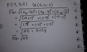 Jarak antara dua titik $a(x_1, y_1)$ dan $b(x_2, y_2)$ atau panjang ruas garis yang menghubungkan kedua titik tersebut ditentukan berdasarkan dalil pembahasan. Hitunglah Jarak Antara Pasangan Titik Berikut Ini F 1 3 2 Dan G 4 0 5 Brainly Co Id