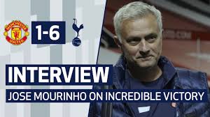 Manchester united have been a notorious bogey team for spurs during the premier league era, but the tide has turned a little in recent years and spurs we say: Interview Jose Mourinho On Incredible Victory At Old Trafford Man United 1 6 Spurs Youtube