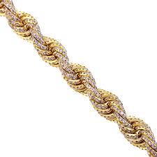 All the styles of gold chains can be extended. Mens Diamond Rope Chain Solid 14k Yellow Gold 72 80ct 11mm 30
