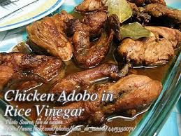 Chicken Adobo With Rice Vinegar Recipe Panlasang Pinoy Meaty Recipes Recipe Chicken Adobo Recipe Easy Adobo Chicken Adobo