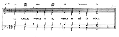 Petit format etat de la partition : Kyrie Et Chants Penitentiels