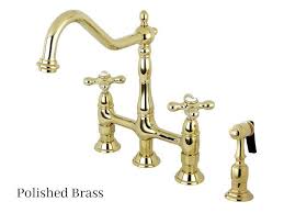 Bridge kitchen faucet with side spray. Kingston Brass Heritage Kitchen Faucet Sinks Gallery