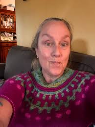 Fun knitting sweater with spincycle yarns