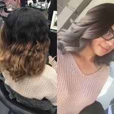 Grey Ombre Balayage On Short Hair Bayalage On Short Hair Grey Ombre Hair Short Hair