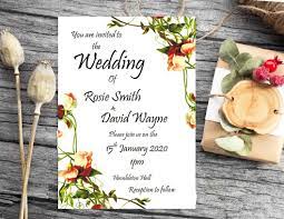 Excited To Share The Latest Addition To My Etsy Shop Printable Wedding Invitation Flora Printable Wedding Invitations Wedding Printables Wedding Invitations