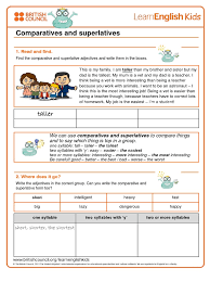 This ball is bigger than the other ball. Grammar Games Comparatives And Superlatives Worksheet Pdf Style Fiction Language Mechanics