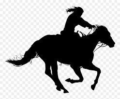 Spirit riding free bedroom decor. Cowboy Riding Horse Silhouette Hd Png Download Vhv