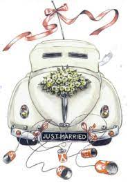 Truespock Photo Just Married Animated Wedding Illustration Just Married Wedding Cards