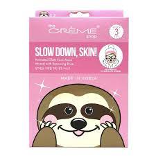 Slow Down Skin Animated Sloth Face Mask Renewing Rose Brightening Face Mask Face Mask Cleansing Dry Skin