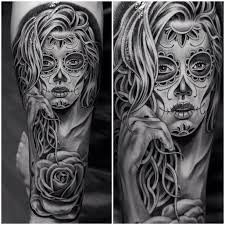 Black And White Realistic Sugar Skull Tattoo Sugar Skull Tattoo Black And White Tattoo Grey Tattoo Best Tattoos Ever Tattoo By Jun Cha 04 Skull Girl Tattoo Sugar Skull Tattoos Tattoos