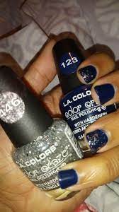 Dollar Tree Winter Blue And Glitter Easy Nail Design Nail Designs Simple Nail Designs Simple Nails