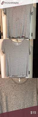 Gray Burn Hole Shirt Clothes Design Fashion Design Fashion Tips