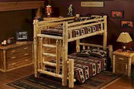 Whether you like rustic beds, platform beds, traditional beds, or upholstered beds, afw has a wide selection beds to help you design your dream space at the best possible. Log Bunk Beds Twin Over Queen Novocom Top