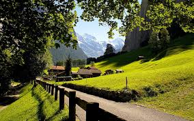 Hd Wallpaper Switzerland Lauterbrunnen Jungfrau City Mountains The Alps Wallpaper Flare Black mountain wallpaper, digital art, neon, mountains, lake.