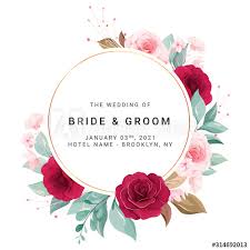 Flowers Vector Floral Frame Decoration Illustration Of Red And Peach Rose Flowers Leaves Branches Roman In 2020 Valentines Card Design Valentines Cards Rose Flower