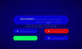 This post was created by a member of the buzzfeed commun. Design Of Quiz In Blue Color Question And Four Answer Option Correct Answer Glowing Green Wrong Answer Is Red Vector Stock Vector Illustration Of Mind Contest 159253816