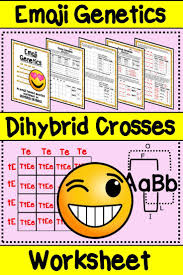 Genetics practice problem worksheet on the dihybrid two factor cross suitable for biology or life science students in grades 8 12 this is a 6. Emoji Genetics Dihybrid Crosses Worksheet Emojigenetics Genetics Dominantandrecessive Trai Genetics Activities Science Lessons High School Dihybrid Cross