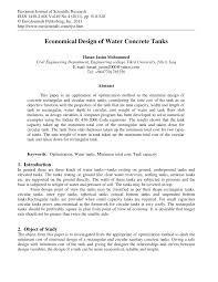 Overpressure control products & parts. Pdf Economical Design Of Water Concrete Tanks