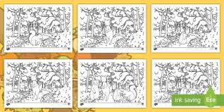 Learn about endangered animals and their babies or prepare for a farm field trip with free animal coloring pages. Woodland Animal Colouring Pages Teacher Made