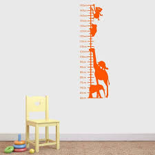 Animals Childrens Height Chart Wall Sticker New House In