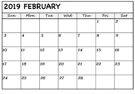 February 2019 Calendar Excel Excel Calendar Template Printable Calendar Word February Calendar