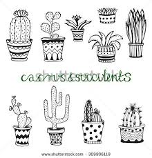 Stokovye Vektora I Vektornyj Klip Art Succulents How To Draw Hands Succulent Doodle Bullet Journal Inspiration