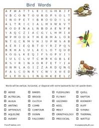 Bird Bird Bird Is The Word Bird Words Puzzle Word Puzzles Bird Unit Study Words