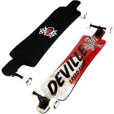 Drop through decks are mainly used for cruiser style setups, simply because most of the benefits cater towards that type of riding. Deville Bonneville 43 Micro Drop Deck Longboard Cityboarding